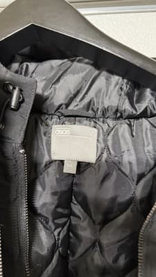 ASOS Black Padded Parka Jacket Men’s XXL Hooded Winter Coat - Thumbnail 7