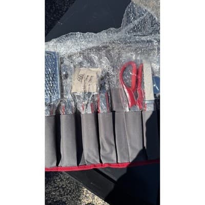 Wolfgang Puck Kitchen Tool Set with Grey Red Travel Roll Up Case 9 Piece Gadgets - Thumbnail 4