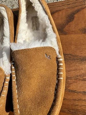 Koolaburra by UGG Lezly Chestnut Suede Faux Fur Moccasin Slippers Women's Size 6 - Thumbnail 6