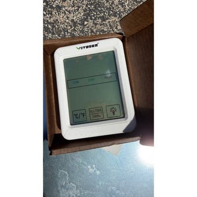 Vivosun Digital Touch Screen Thermo-Hygrometer White Temperature Humidity Monito - Thumbnail 4