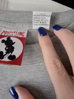 Vintage Disney Minnie Mouse T-Shirt XL Gray Mickey Inc Graphic Tee One and Only - Thumbnail 5