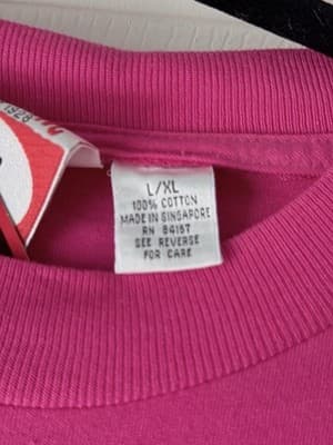 Disney Minnie Mouse Pink T-Shirt L/XL Graphic Tee Cotton Cute Casual - Thumbnail 3