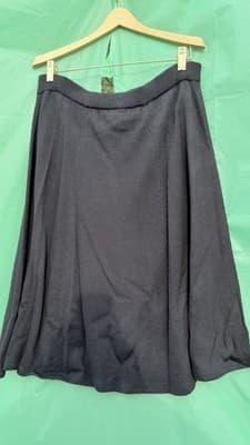 Jessica Holbrook Sport Black Knit Skirt Wool Blend Elastic Waist Women