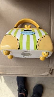 Ceramic Purse Coin Bank “Shoe Money” Handbag Shape Decor - Thumbnail 5