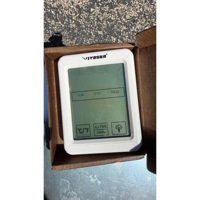 Vivosun Digital Touch Screen Thermo-Hygrometer White Temperature Humidity Monito - Thumbnail 5