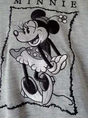 Vintage Disney Minnie Mouse T-Shirt XL Gray Mickey Inc Graphic Tee One and Only - Thumbnail 3