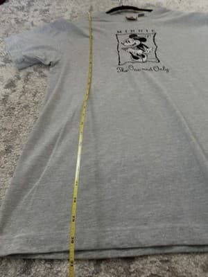Vintage Disney Minnie Mouse T-Shirt XL Gray Mickey Inc Graphic Tee One and Only - Thumbnail 10