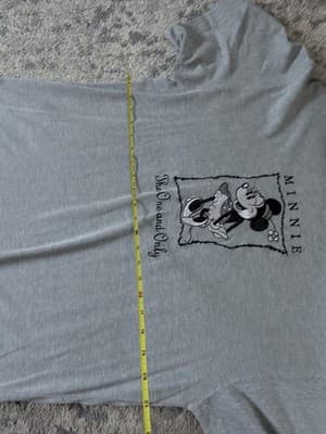 Vintage Disney Minnie Mouse T-Shirt XL Gray Mickey Inc Graphic Tee One and Only - Thumbnail 8