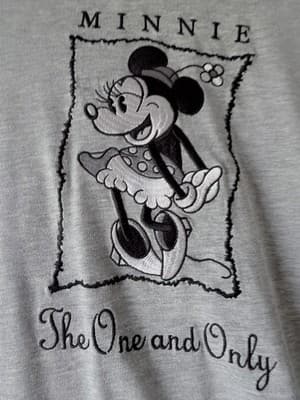Vintage Disney Minnie Mouse T-Shirt XL Gray Mickey Inc Graphic Tee One and Only - Thumbnail 2