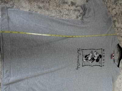 Vintage Disney Minnie Mouse T-Shirt XL Gray Mickey Inc Graphic Tee One and Only - Thumbnail 9