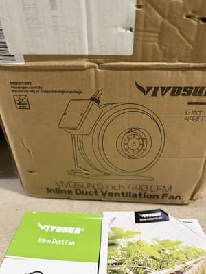 VIVOSUN 6” Inline Duct Fan 440 CFM Ventilation Hydroponic NEW - Thumbnail 5