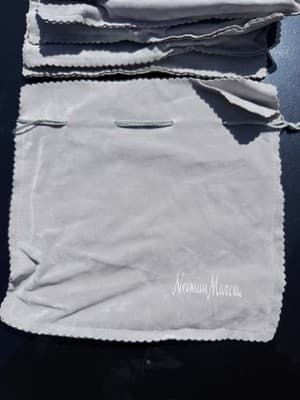 Vintage Neiman Marcus Velvet Jewelry Pouch Drawstring Storage Travel Bag