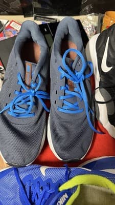 Nike Running Shoes Lot 3 Pairs Men US 10.5 Blue Black Gray Used - Thumbnail 2