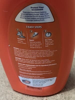 NEW Sealed SHARK SONIC DUO Wood & Hard Floor Polish Cleaner 28oz - Discontinued - Thumbnail 3