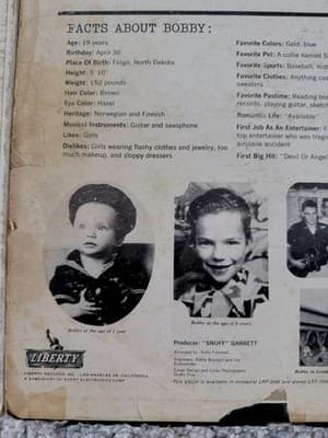 Bobby Vee Vinyl Record Lot 2 LPs Golden Greats Take Good Care Of My Baby - Thumbnail 4