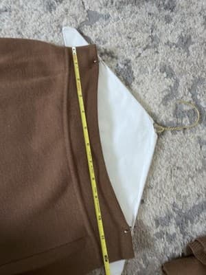 Anne Klein II 100% Wool Brown Sweater Skirt Set Petite S 2 Piece Outfit - Thumbnail 10