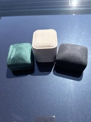 Vintage Jewelry Ring Boxes Lot of 3 Peinado C.D. Peacock Colombian Emeralds