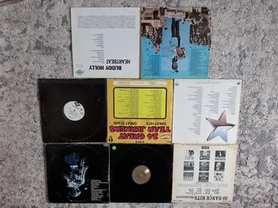Vintage Vinyl Record Lot 8 LPs Rock Roll Disco Buddy Holly Chuck Berry - Thumbnail 6