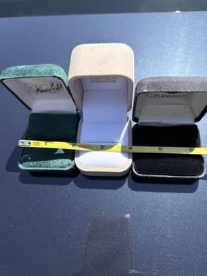 Vintage Jewelry Ring Boxes Lot of 3 Peinado C.D. Peacock Colombian Emeralds - Thumbnail 6