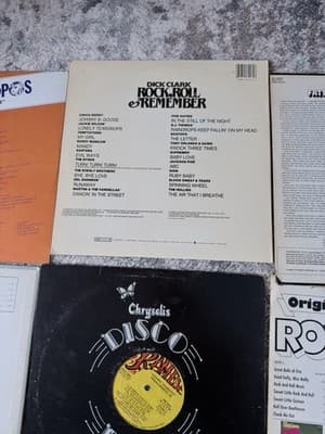 Vintage Vinyl Record Lot Rock N Roll Fats Domino Frankie Avalon Dick Clark - Thumbnail 9