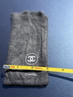 Chanel Black Dust Bag Pouch Small Authentic Logo Storage Case - Thumbnail 4