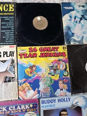 Vintage Vinyl Record Lot 8 LPs Rock Roll Disco Buddy Holly Chuck Berry - Thumbnail 3