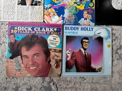 Vintage Vinyl Record Lot 8 LPs Rock Roll Disco Buddy Holly Chuck Berry - Thumbnail 5
