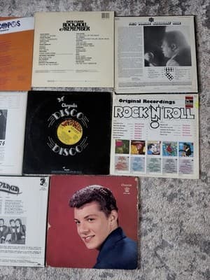 Vintage Vinyl Record Lot Rock N Roll Fats Domino Frankie Avalon Dick Clark - Thumbnail 6