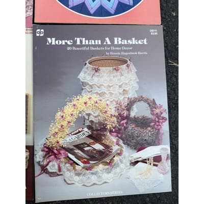 Vintage Craft Booklet Lot Scherenschnitte Quilting Flower Arranging Lace 6pc - Thumbnail 4