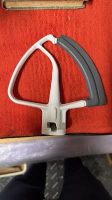 Stand Mixer Flat Beater Paddle Attachment White Gray Used - Thumbnail 2