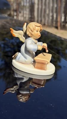 Goebel Angel With Xylophone Figurine 2096/N First Issue 2002 Germany - Thumbnail 7