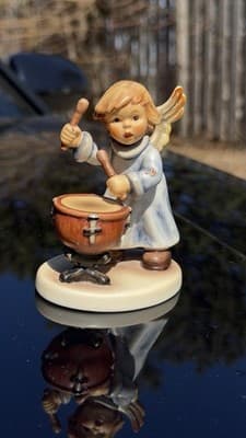 Goebel Angel Drummer Figurine 2098/M First Issue 2001 Signed Germany - Thumbnail 3