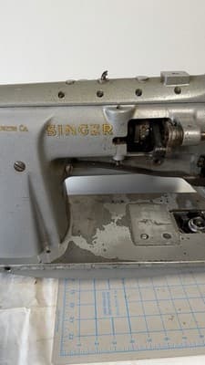 Vintage Singer 211W155 Industrial Sewing Machine Head Turns As-Is - Thumbnail 11