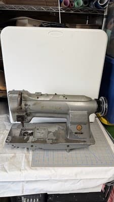 Vintage Singer 211W155 Industrial Sewing Machine Head Turns As-Is