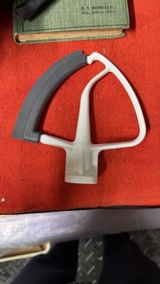 Stand Mixer Flat Beater Paddle Attachment White Gray Used - Thumbnail 4