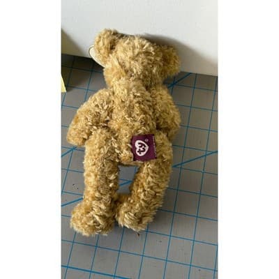 Ty Beanie Baby 1993 Teddy Bear Tan Curly Plush Red Nose Vintage Collectible - Thumbnail 5