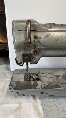 Vintage Singer 211W155 Industrial Sewing Machine Head Turns As-Is - Thumbnail 4