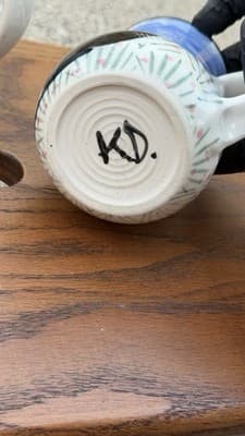 Karen Donleavy Designs Panda Mug Set of 3 Hand Painted Pottery Cups - Thumbnail 11