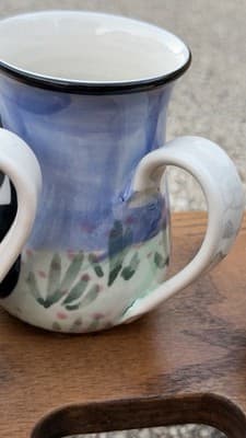 Karen Donleavy Designs Panda Mug Set of 3 Hand Painted Pottery Cups - Thumbnail 9