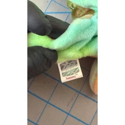 Ty Beanie Baby Sammy the Bear 1999 Rainbow Tie Dye Plush Collectible Toy - Thumbnail 8