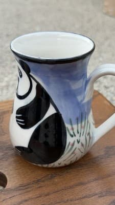Karen Donleavy Designs Panda Mug Set of 3 Hand Painted Pottery Cups - Thumbnail 10