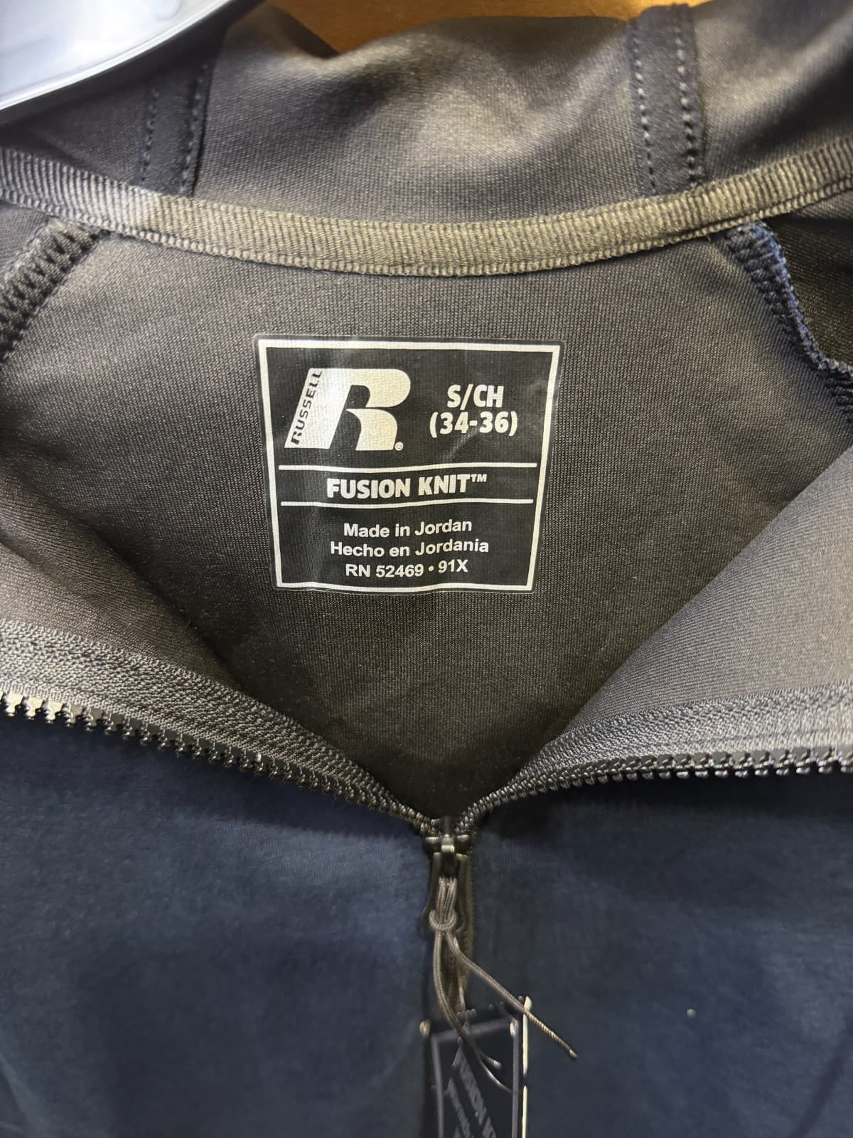 Russell Men’s Fusion Knit Full Zip Hoodie Jacket Blue Size S New w/ Tags - Thumbnail 5