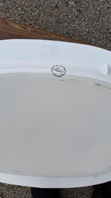Elizabeth Barrett Roache Large Hand Painted Oval Serving Platter 24” - Thumbnail 9
