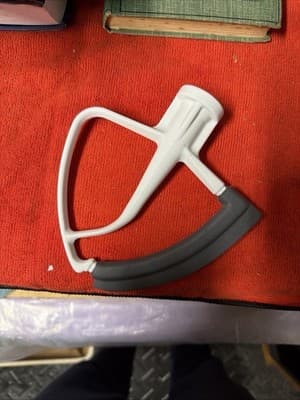 Stand Mixer Flat Beater Paddle Attachment White Gray Used - Thumbnail 3