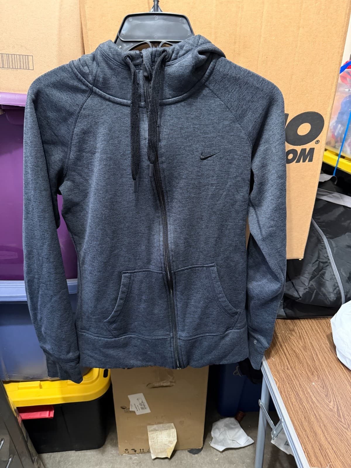 Nike Women’s Tech Fleece Full Zip Hoodie Jacket Gray Size S - Thumbnail 2