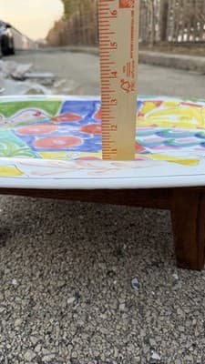 Elizabeth Barrett Roache Large Hand Painted Oval Serving Platter 24” - Thumbnail 11