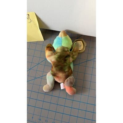 Ty Beanie Baby Sammy the Bear 1999 Rainbow Tie Dye Plush Collectible Toy - Thumbnail 5