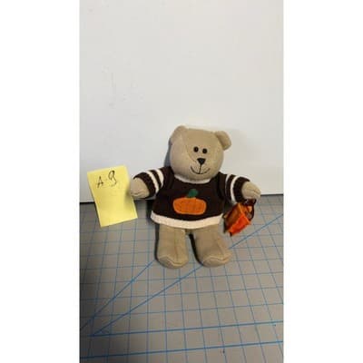 Starbucks Bearista 2009 Knit Bear Pumpkin Sweater Halloween Fall Plush 81st Ed - Thumbnail 2