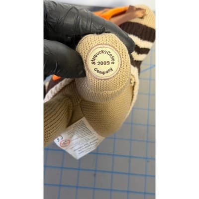 Starbucks Bearista 2009 Knit Bear Pumpkin Sweater Halloween Fall Plush 81st Ed - Thumbnail 7
