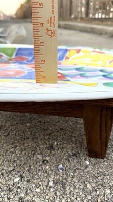 Elizabeth Barrett Roache Large Hand Painted Oval Serving Platter 24” - Thumbnail 10